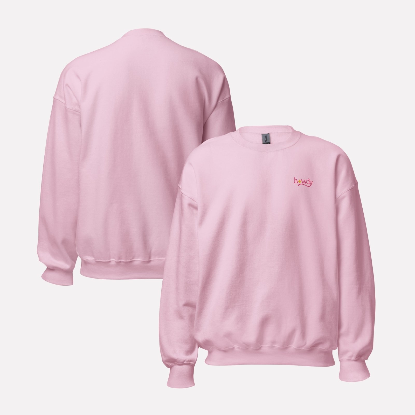 Howdy Pink Embroidery - Crewneck sweatshirt - Image 3