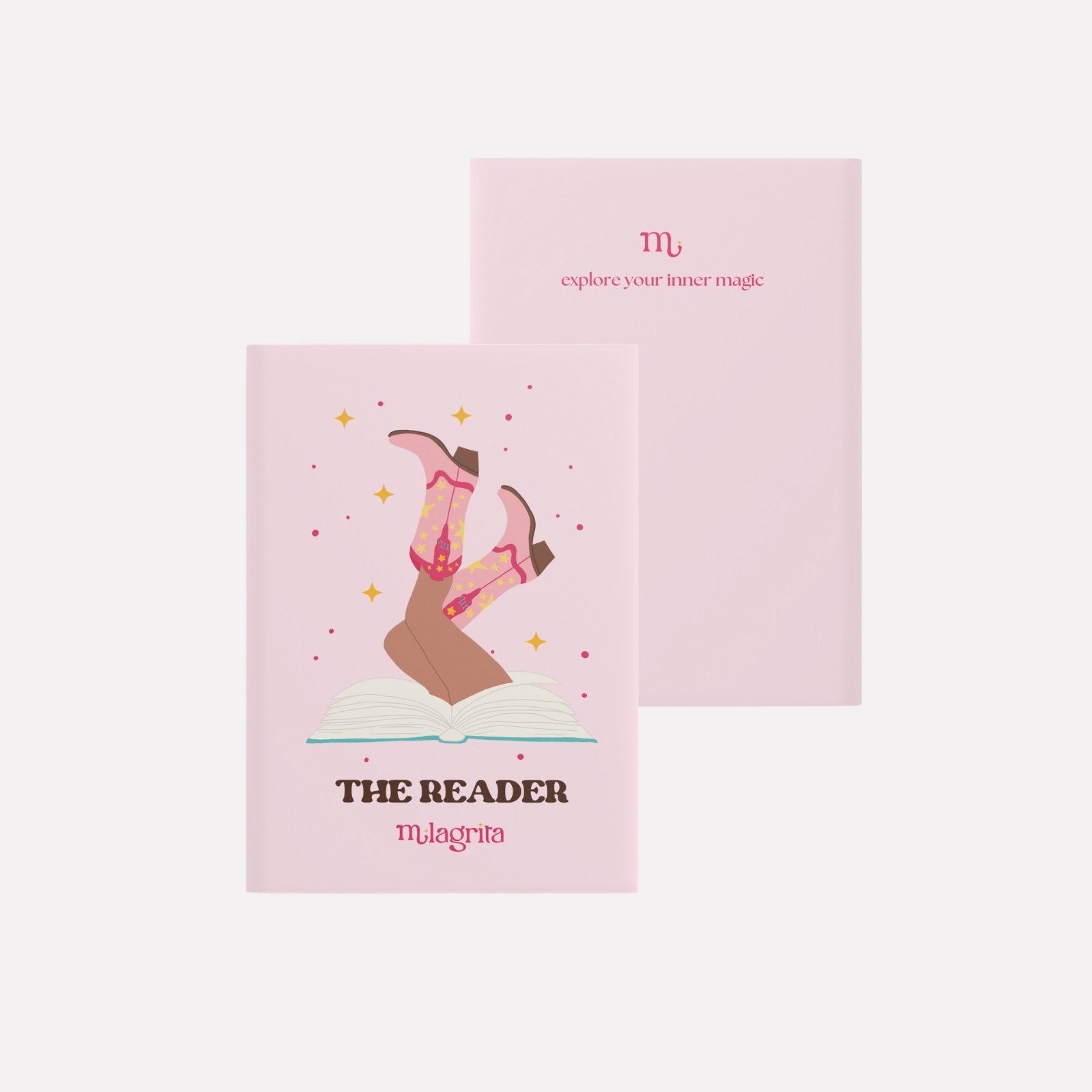 The Reader - Cowgirl - bullet journal soft pink